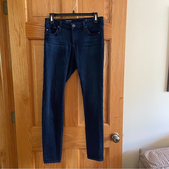 AG Adriano Goldschmied Legging Ankle Super Skinny Ankle Dark Wash Jeans 27R EUC - Picture 3 of 12